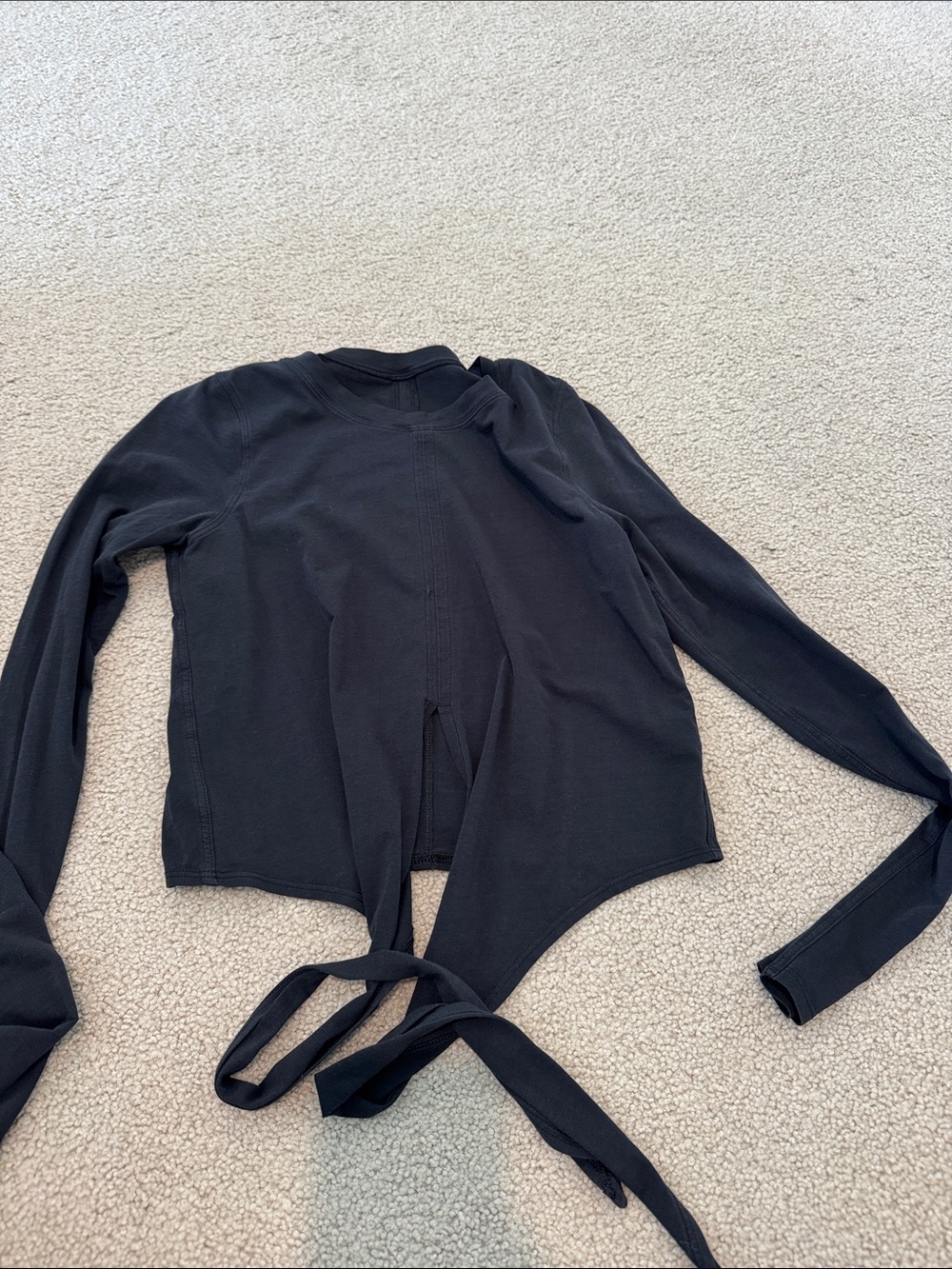 lululemon athletica Black Long-Sleeve Tie-Front Top